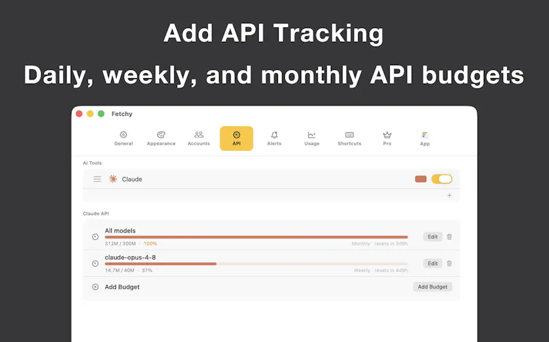 Fetchy: AI Usage Menu Bar screenshot 7
