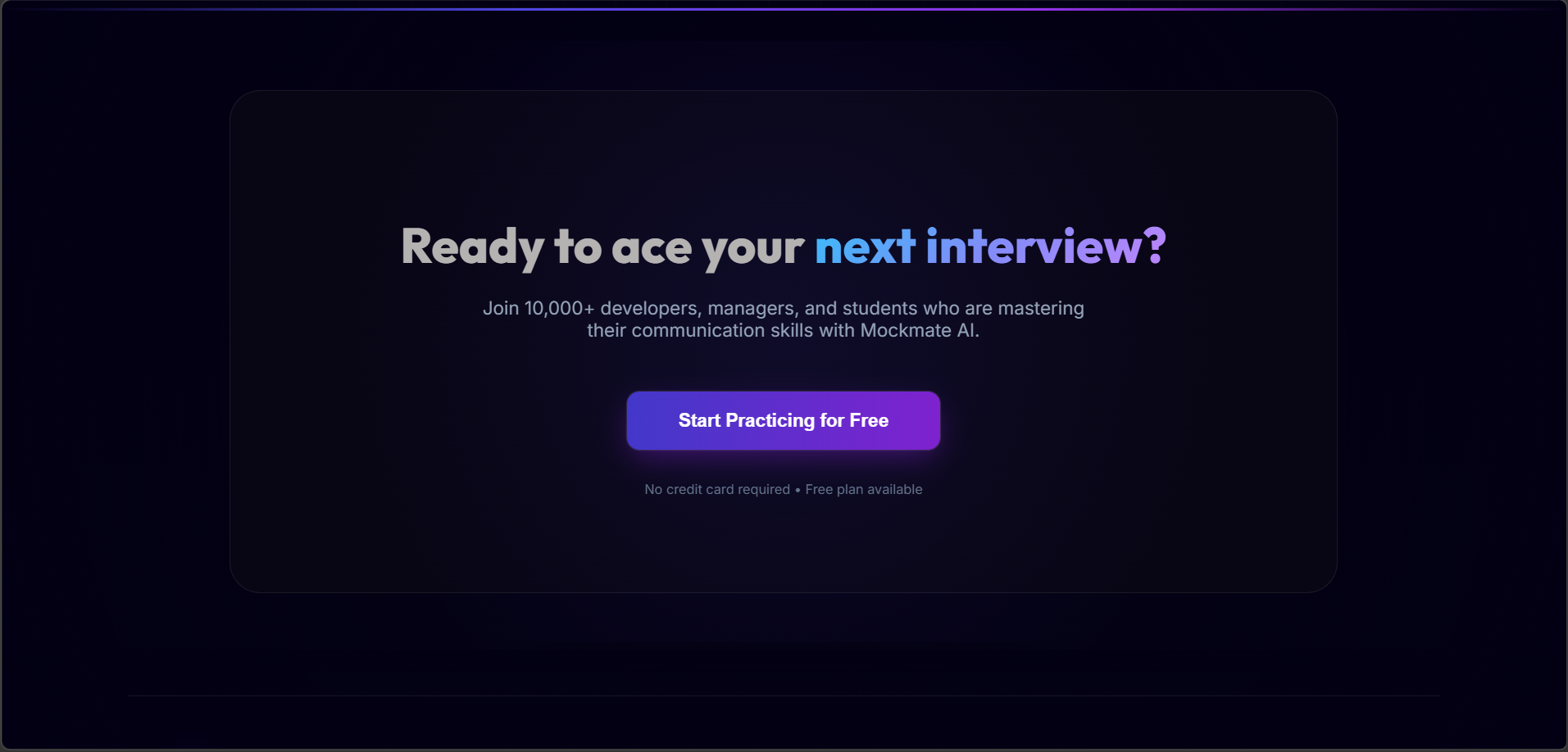 AI  mock interview system Boilerplate gallery image