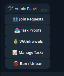  Premium Telegram Task & Payout Bot gallery image