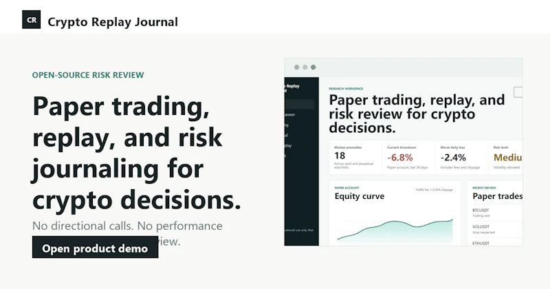 Crypto Replay Journal screenshot 1
