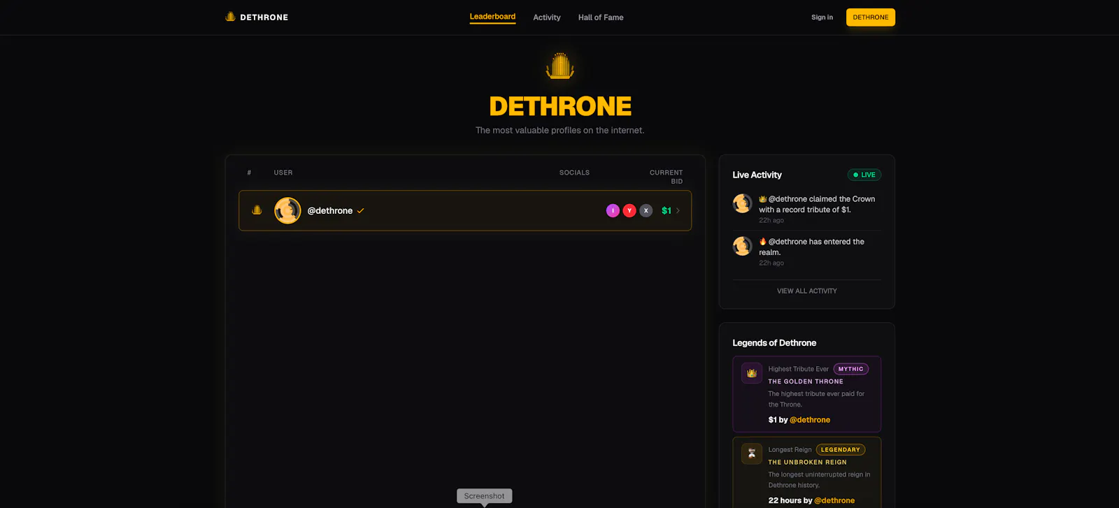 Dethrone screenshot 2