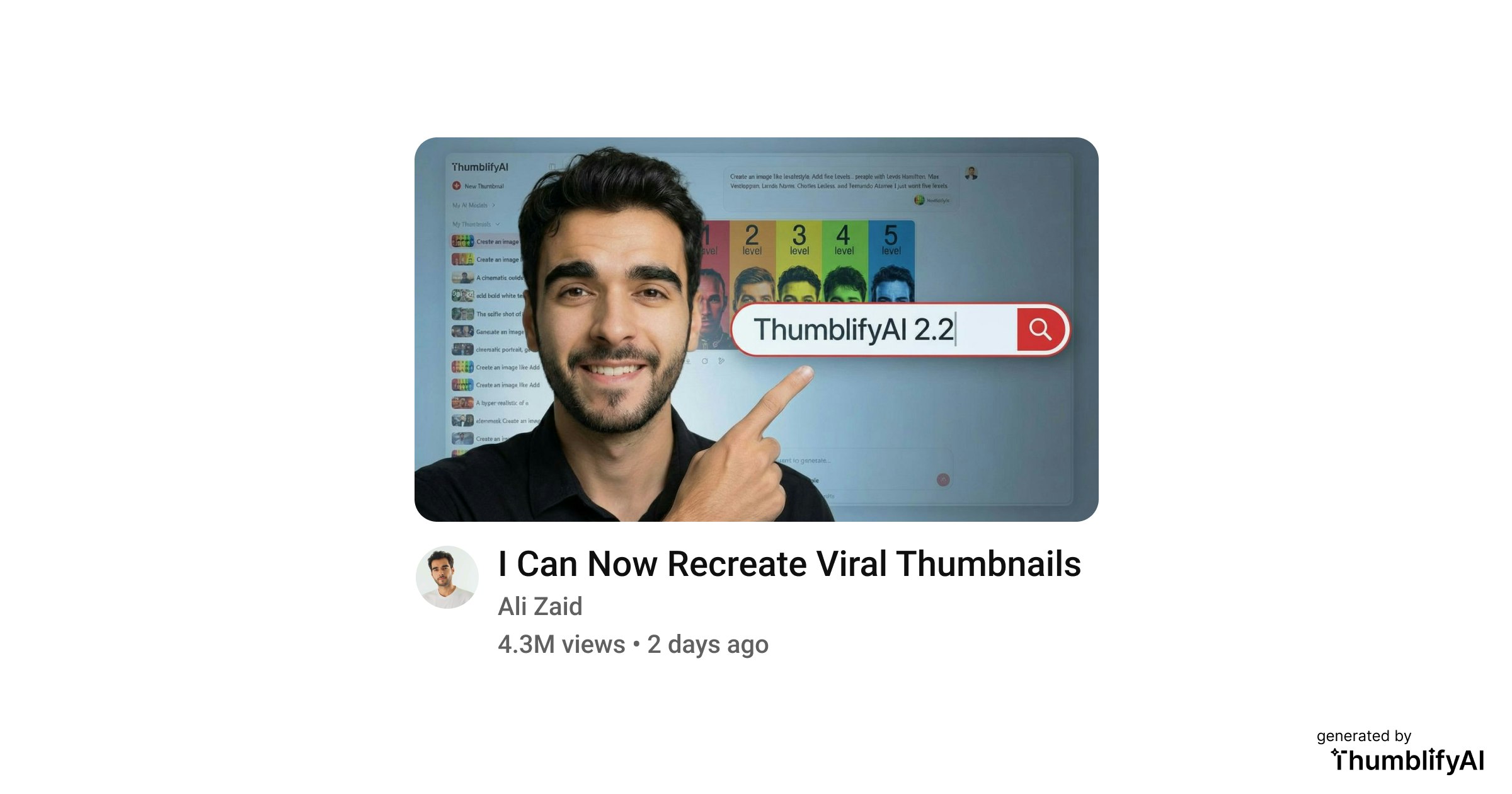 Recreate by Thumblify - Screenshot 2 showing product features and functionality