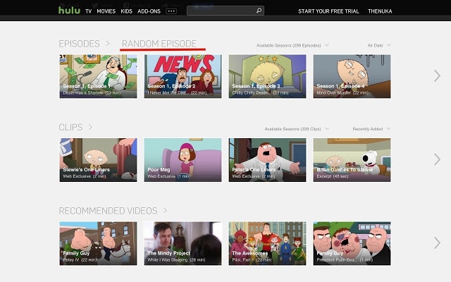 'Random Episode' Button for Hulu by Flixed gallery image