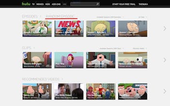 'Random Episode' Button for Hulu by Flixed gallery image