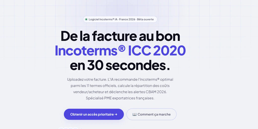 Incoclyse:能讀取發票並自動選擇正確國際貿易術語的 AI 工具