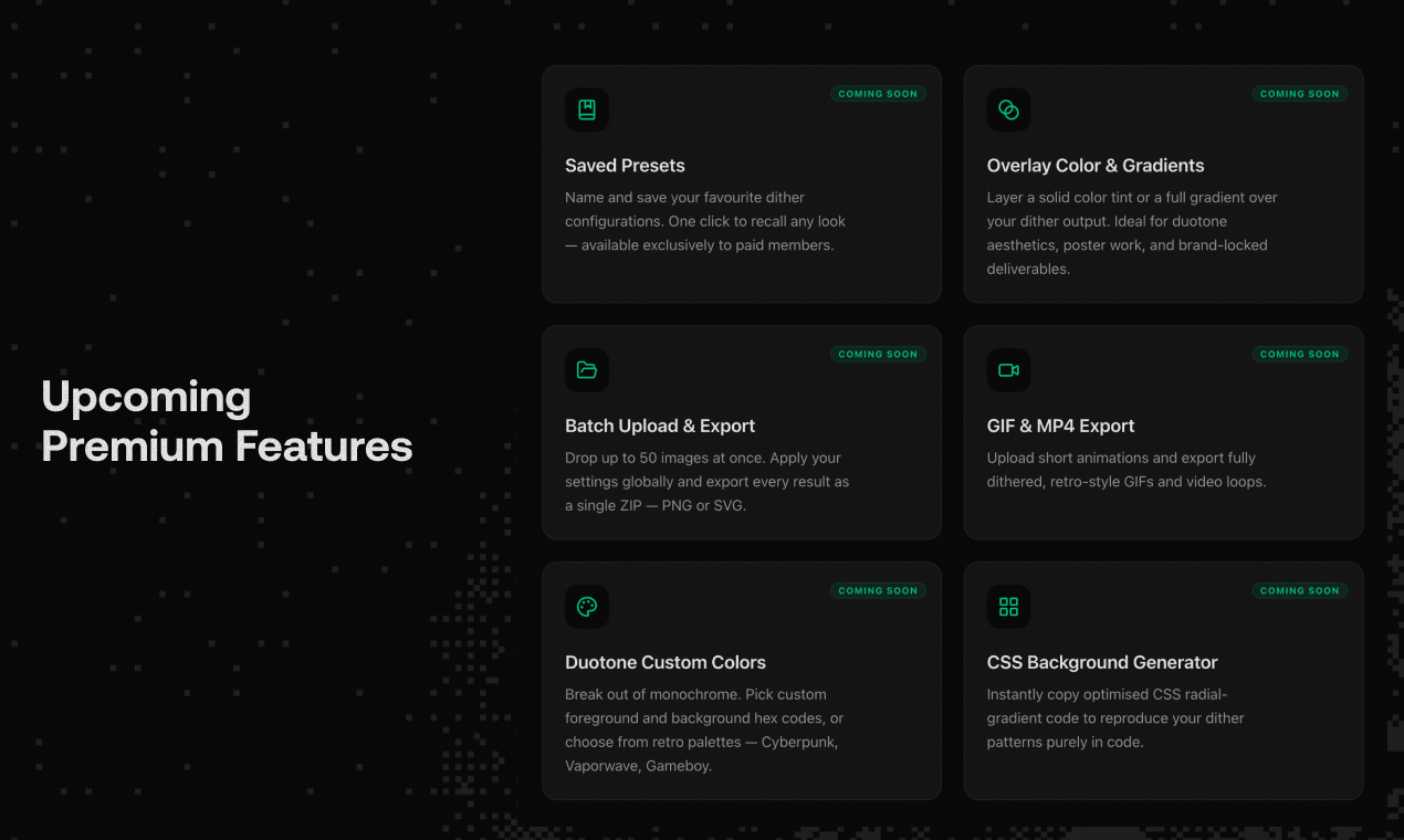 Instant Dither Design Generator gallery image