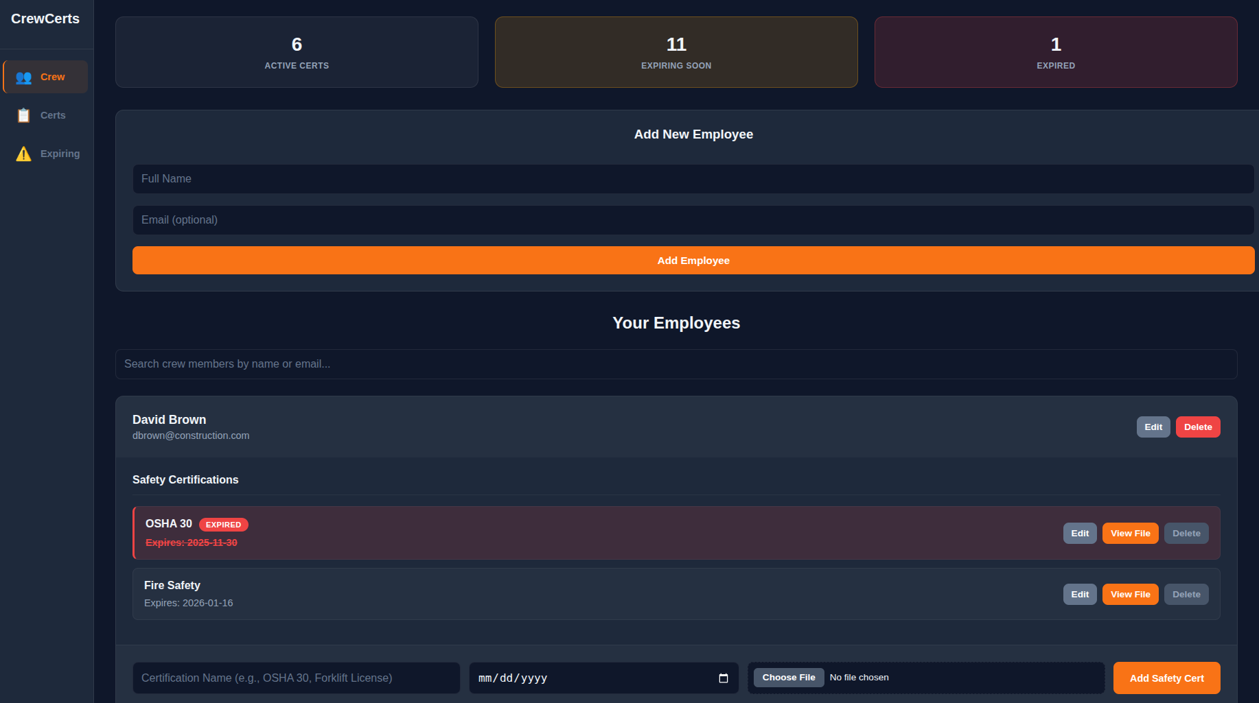 CrewCerts gallery image