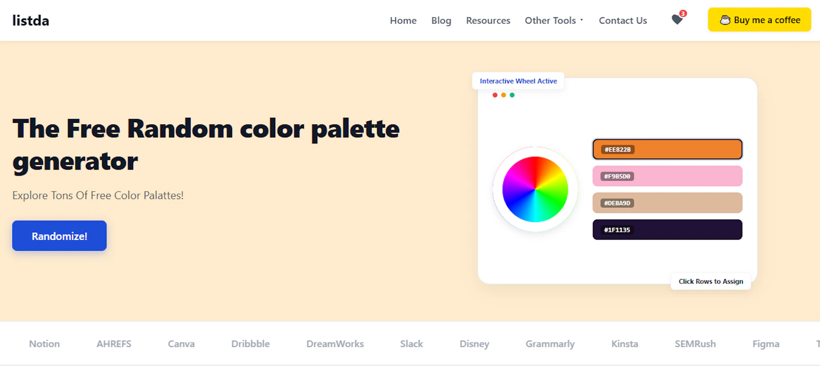 Listda | Free Color Palette Generator screenshot 1