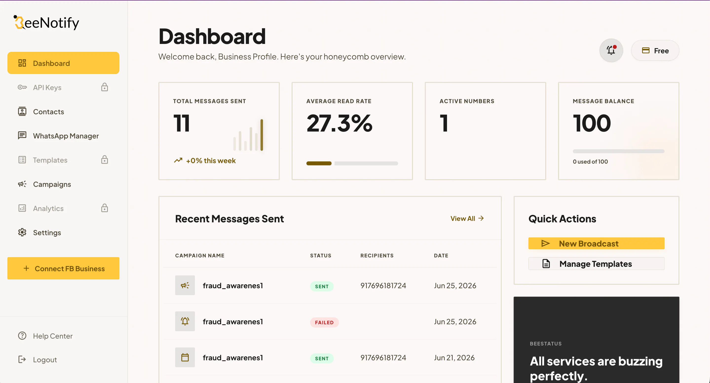 BeeNotify - Whatsapp API & Bulk Campaign gallery image