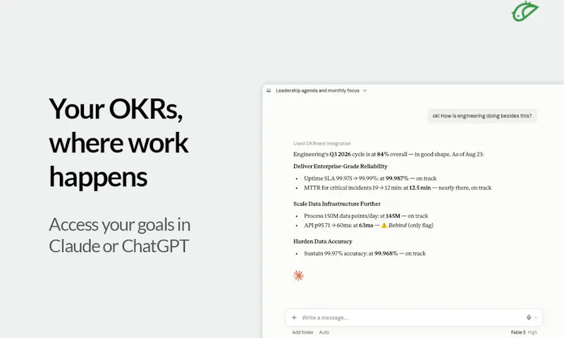 OKRnest screenshot 2