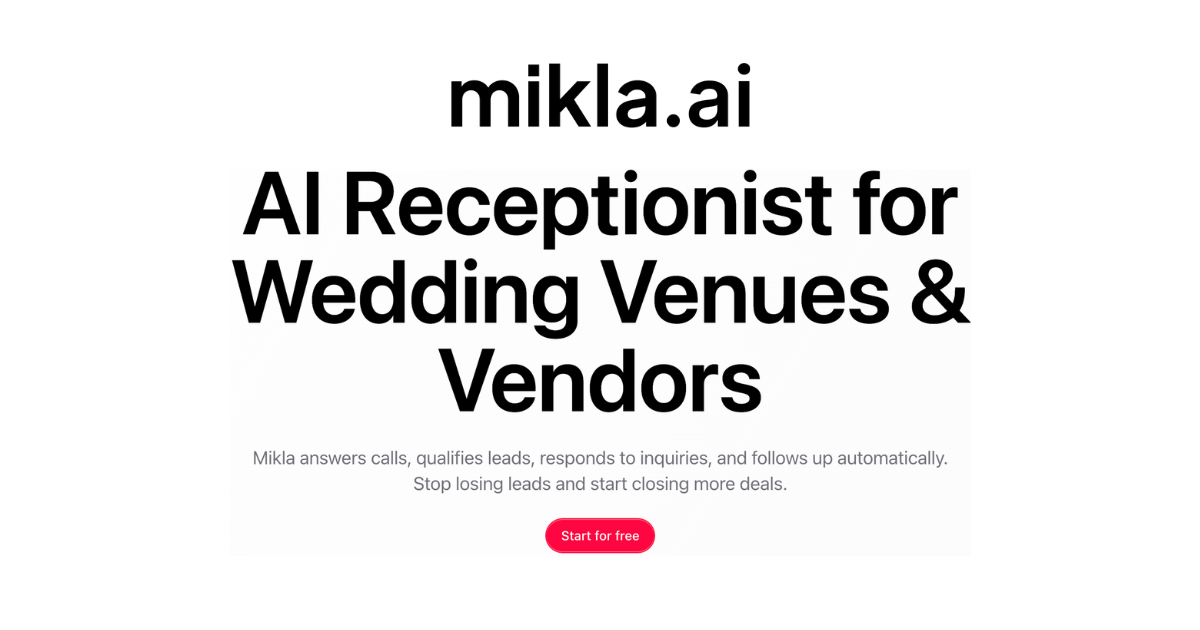 Mikla.ai - AI Sales Assistant for Venues media 2