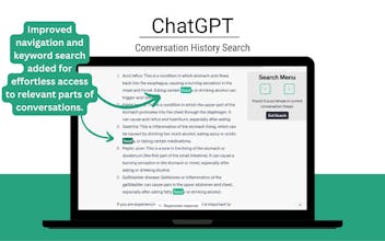 ChatGPT Conversation History Search gallery image