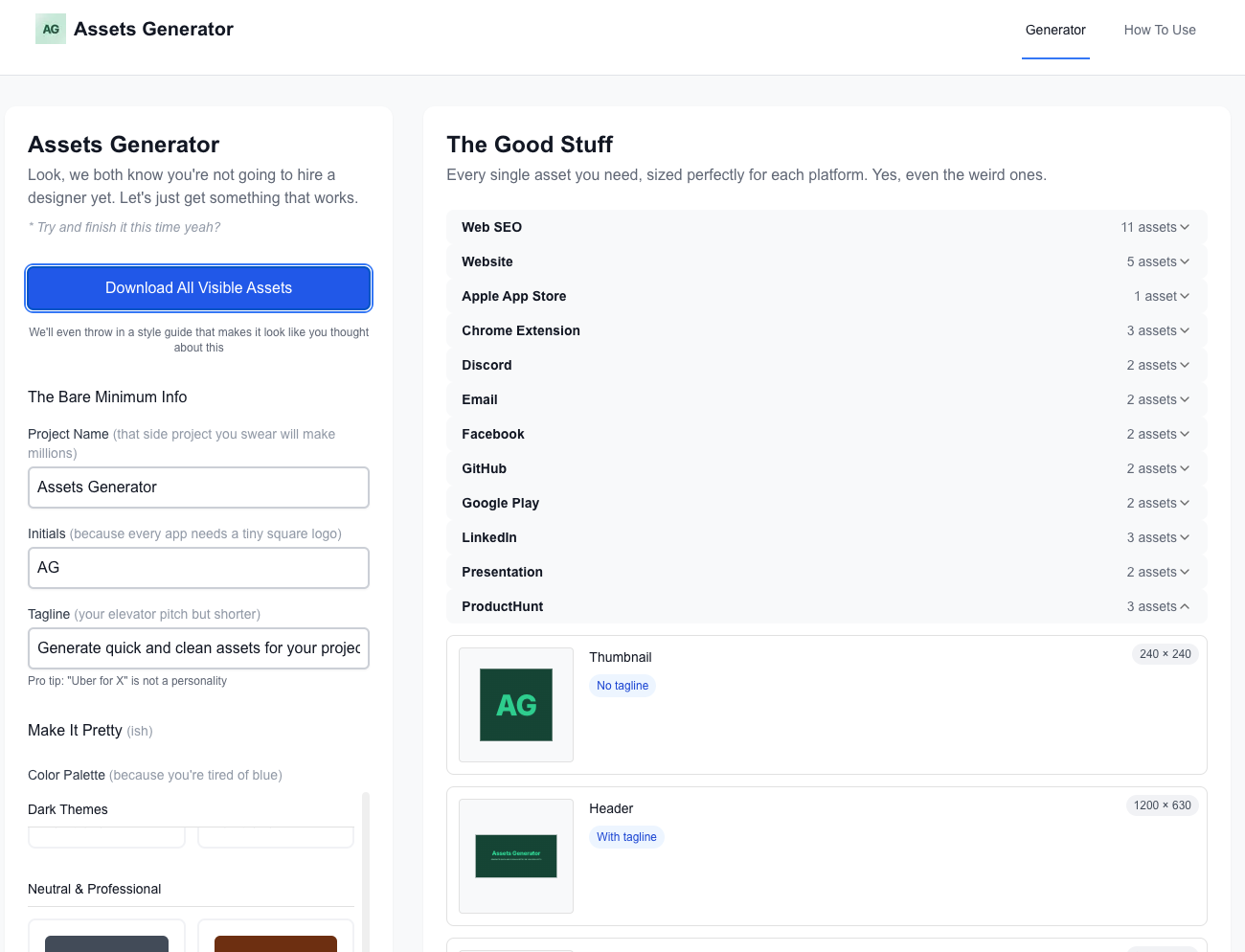 Assets Generator - Create quick & clean brand assets media 4