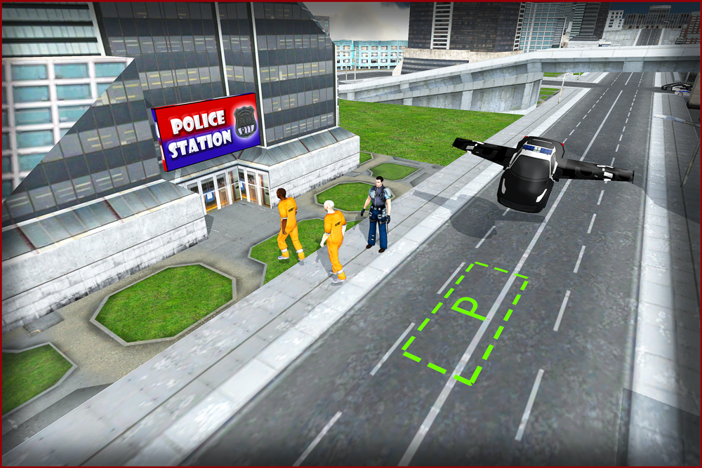 Flying Police Car 3D gallery image
