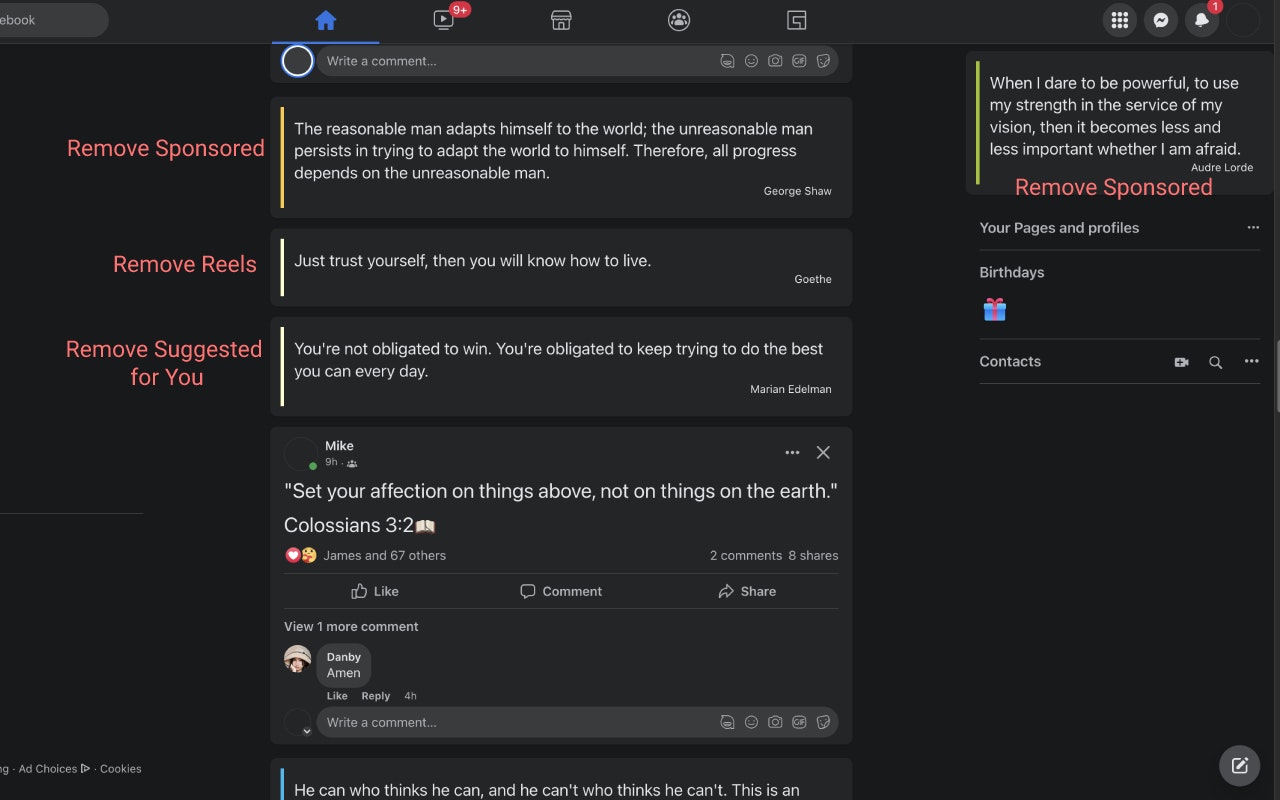 Média Supprimer les rouleaux pour Facebook 3