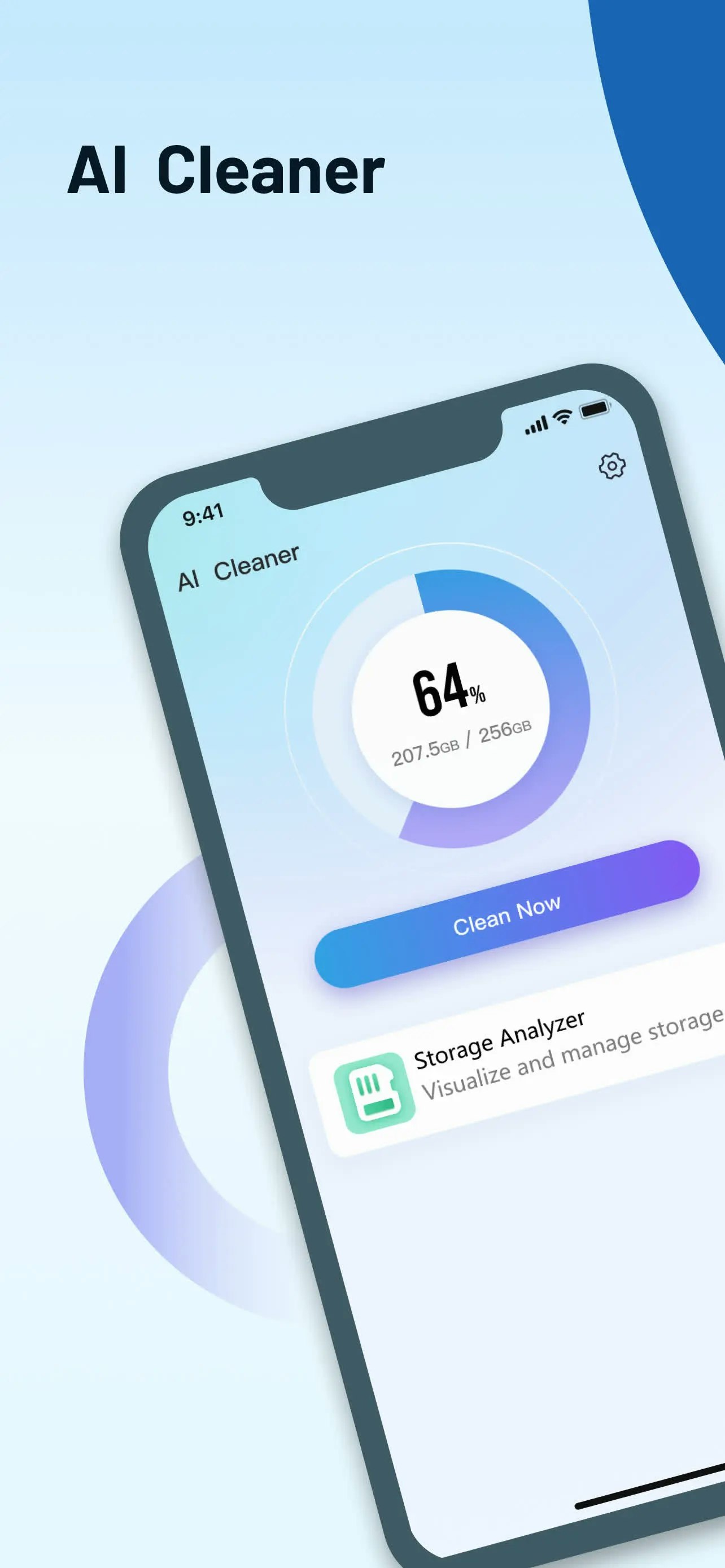 AI Cleaner App - Main product screenshot demonstrating key features and user interface