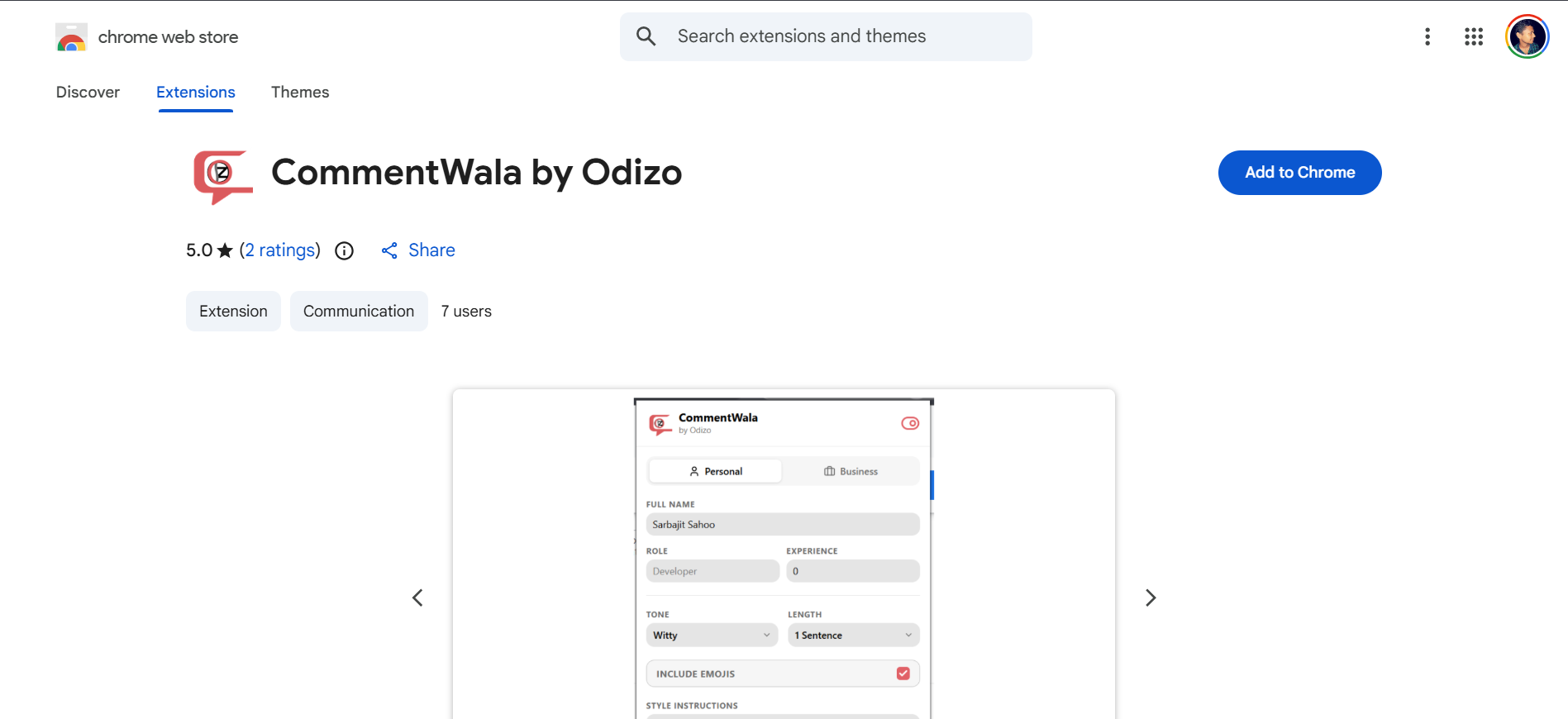CommentWala by Odizo - Screenshot 3 showing product features and functionality