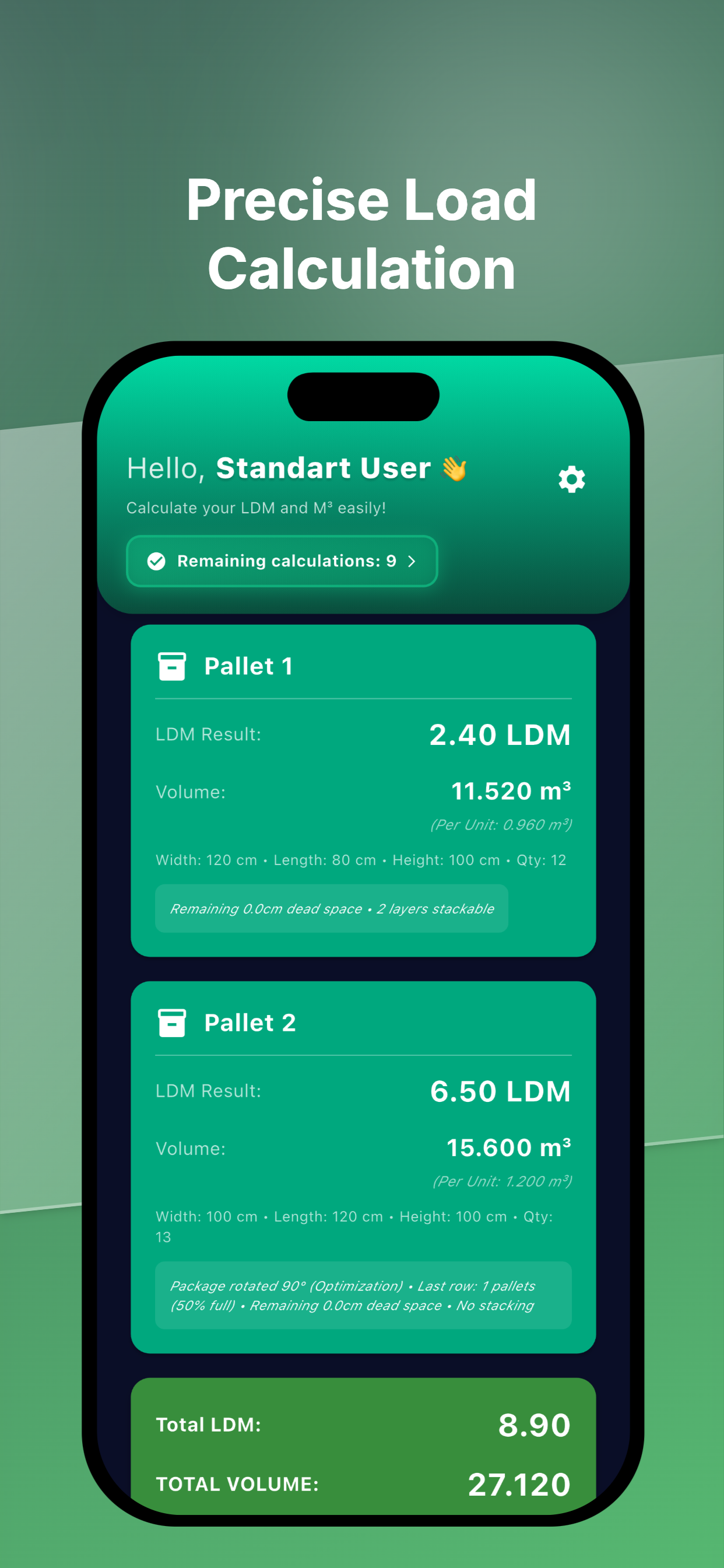 LDM Calculator - Main product screenshot demonstrating key features and user interface