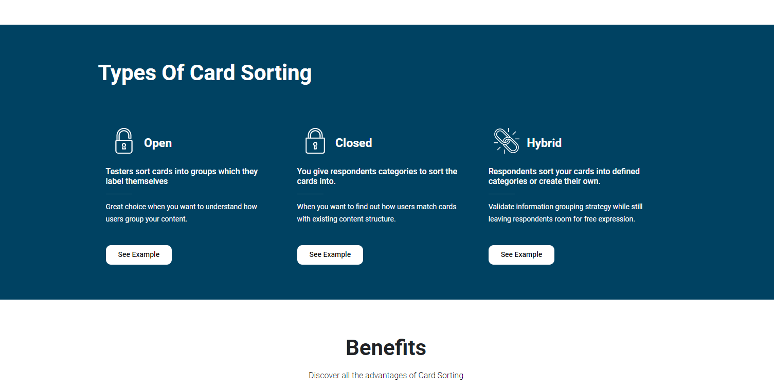 Card Sorting Website gallery image