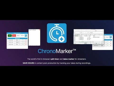 startuptile ChronoMarker™-Best in-browser split timer & takes marker for streamers