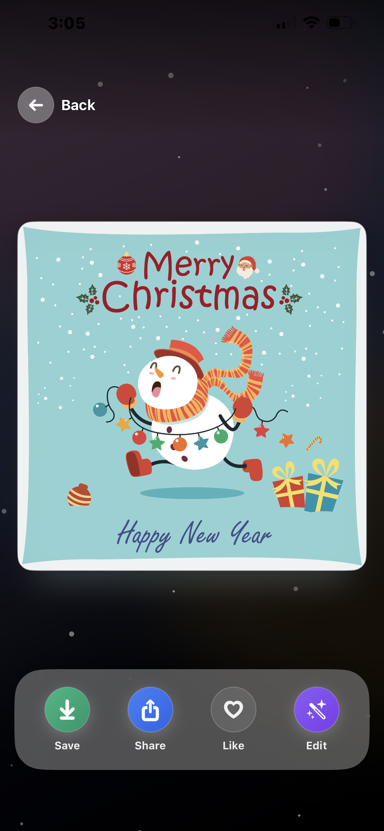 Christmas Premium eCard Greetings Maker - Screenshot 5 showing product features and functionality