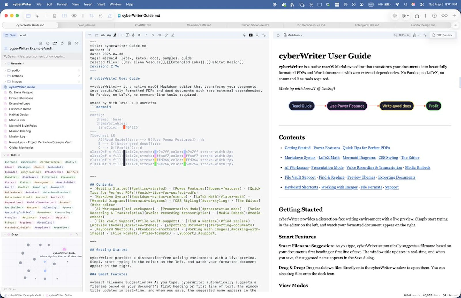 cyberWriter screenshot 3