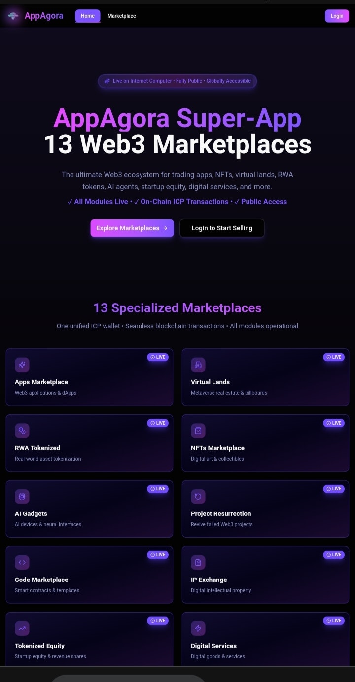AppAgora Crypto Super Apps Marketplace gallery image