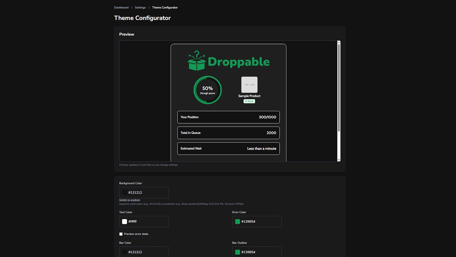 Droppable gallery image