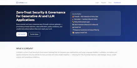 LLMSafe — Zero-Trust AI Security Gateway gallery image