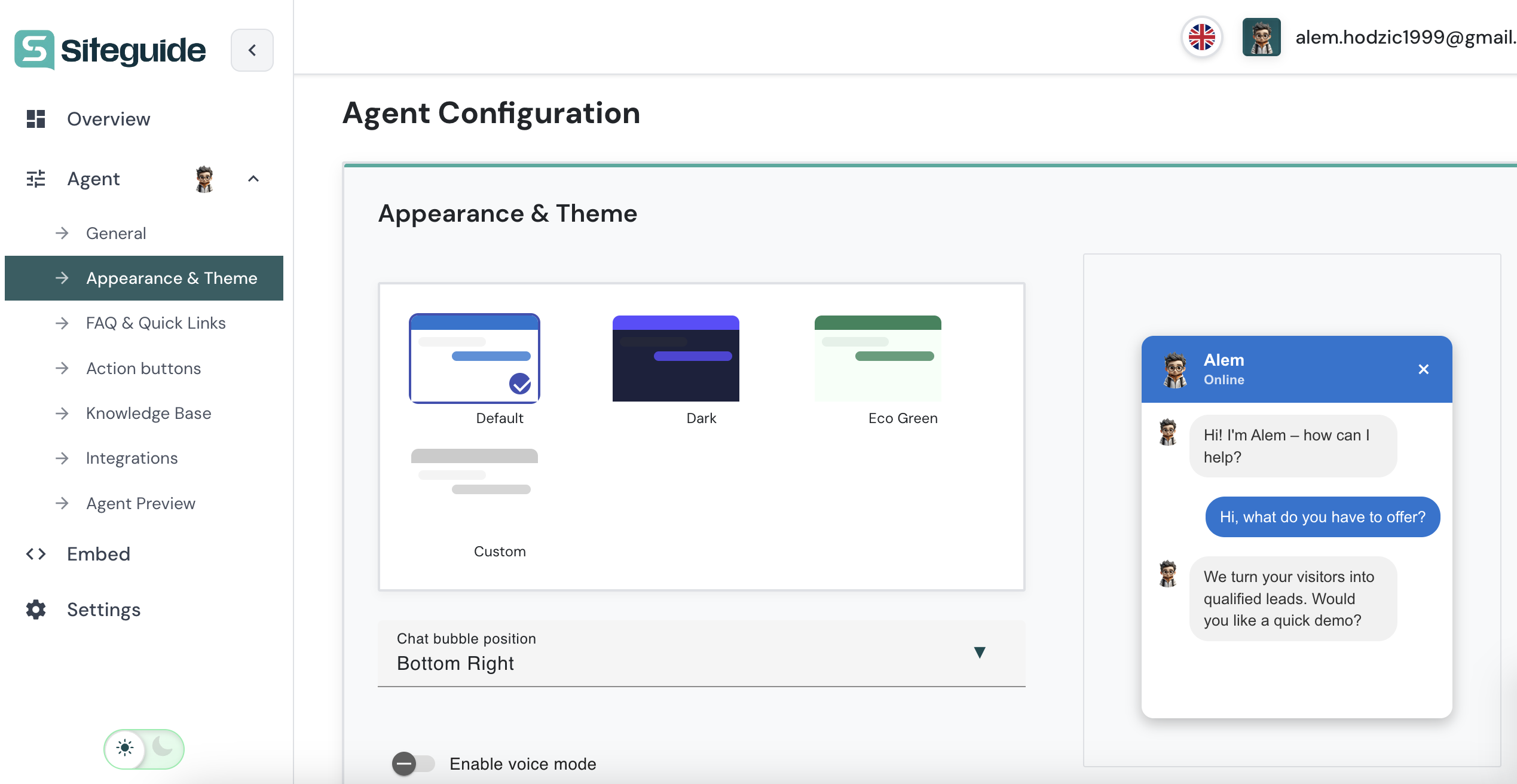 Siteguide AI - Screenshot 2 showing product features and functionality