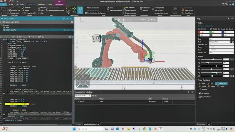 Robot Palletizing Software screenshot 1 (video preview)