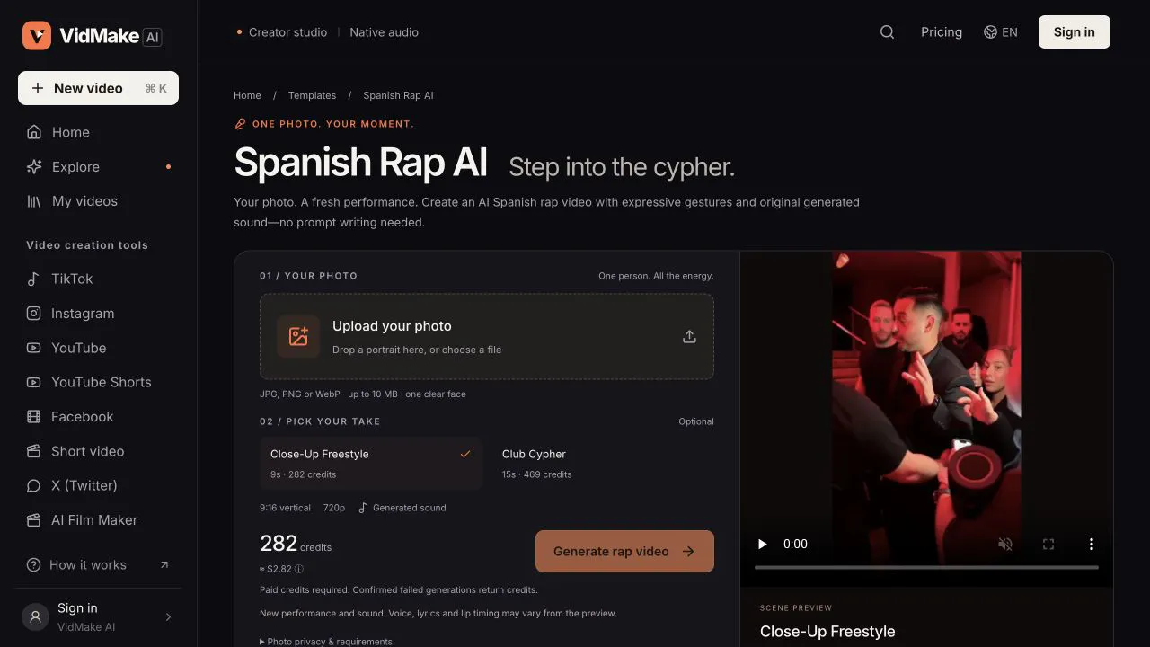 Spanish Rap AI gallery image
