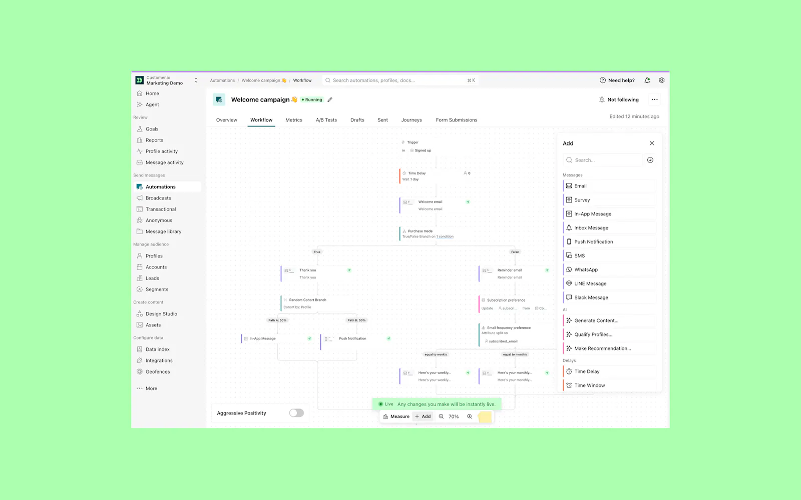 Customer.io Summer Release screenshot 4