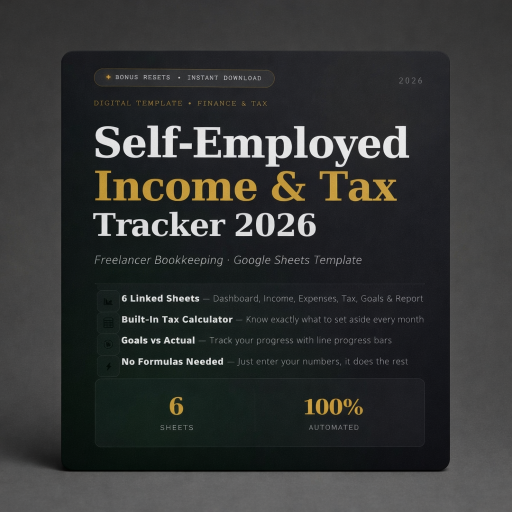 Self-Employed Income & Tax Tracker 2026