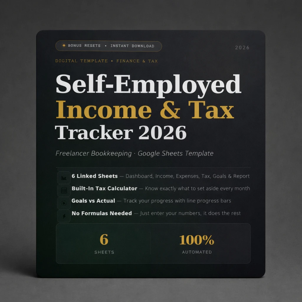 Self-Employed Income & Tax Tracker 2026