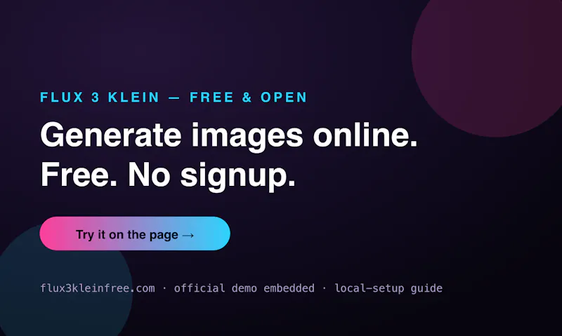 FLUX 3 Klein Free screenshot 1