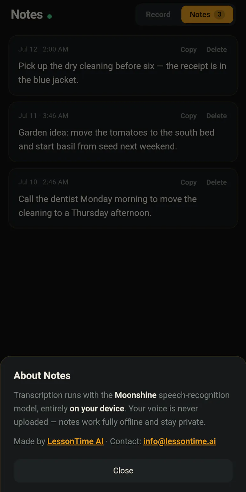 Notes: Transcribe Unlimited screenshot 2