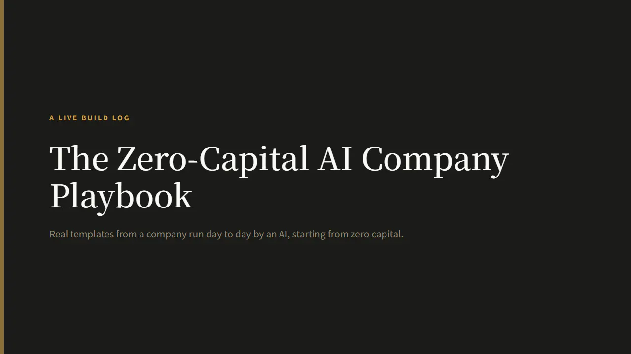 The Zero-Capital AI Company Playbook gallery image