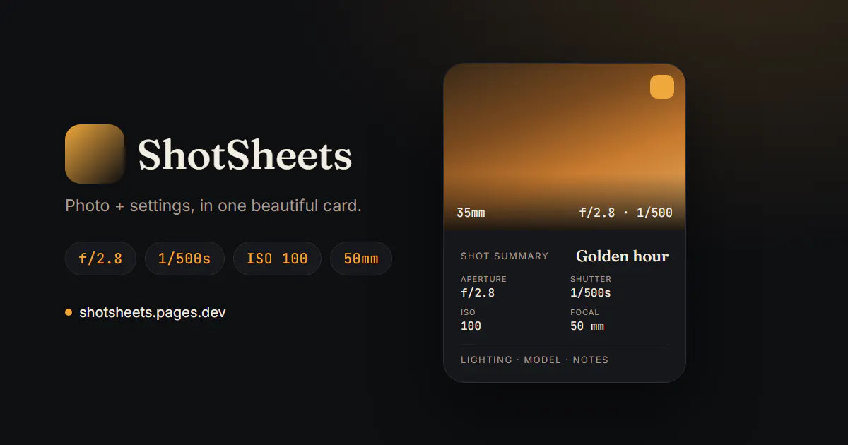 ShotSheets gallery image