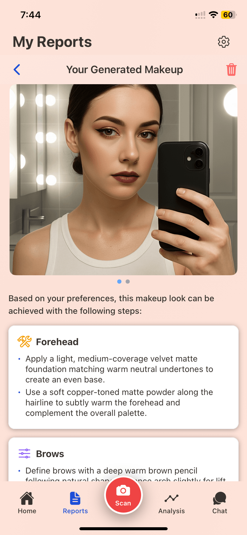 Mídia 2 de Makeup Check AI – Aplicativo de maquiagem AI - Tenha uma aparência impecável em qualquer evento com orientações e dicas baseadas em IA