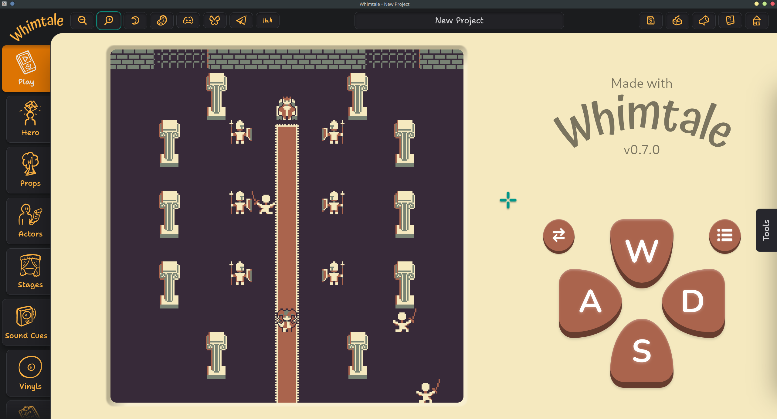 Whimtale game engine - Screenshot 4 showing product features and functionality