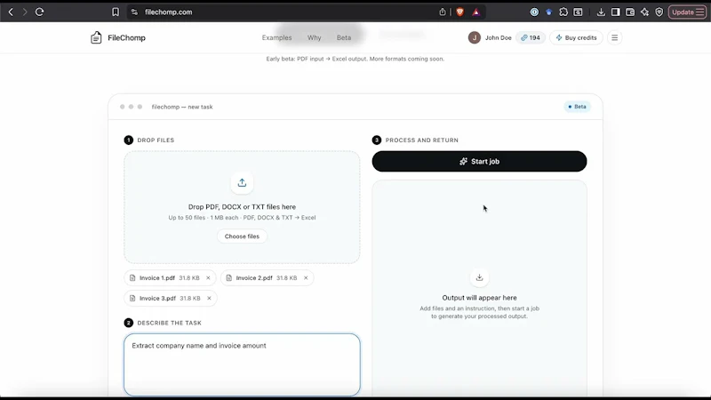 FileChomp screenshot 1 (video preview)
