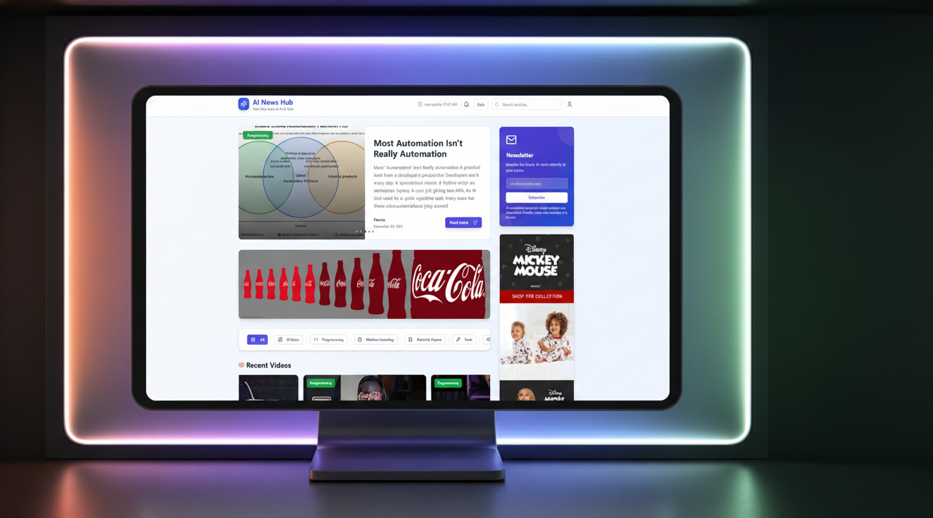 AI NEWS HUB - Product Hunt launch logo