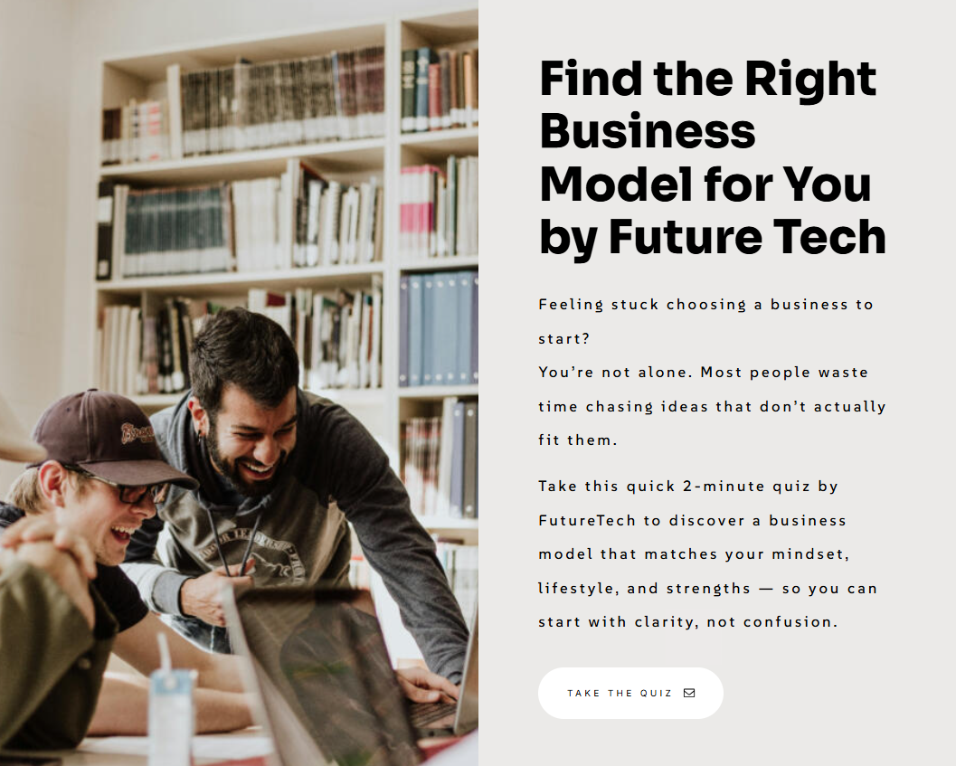 Find your biz by FutureTech - Start the right business for your mindset media 1