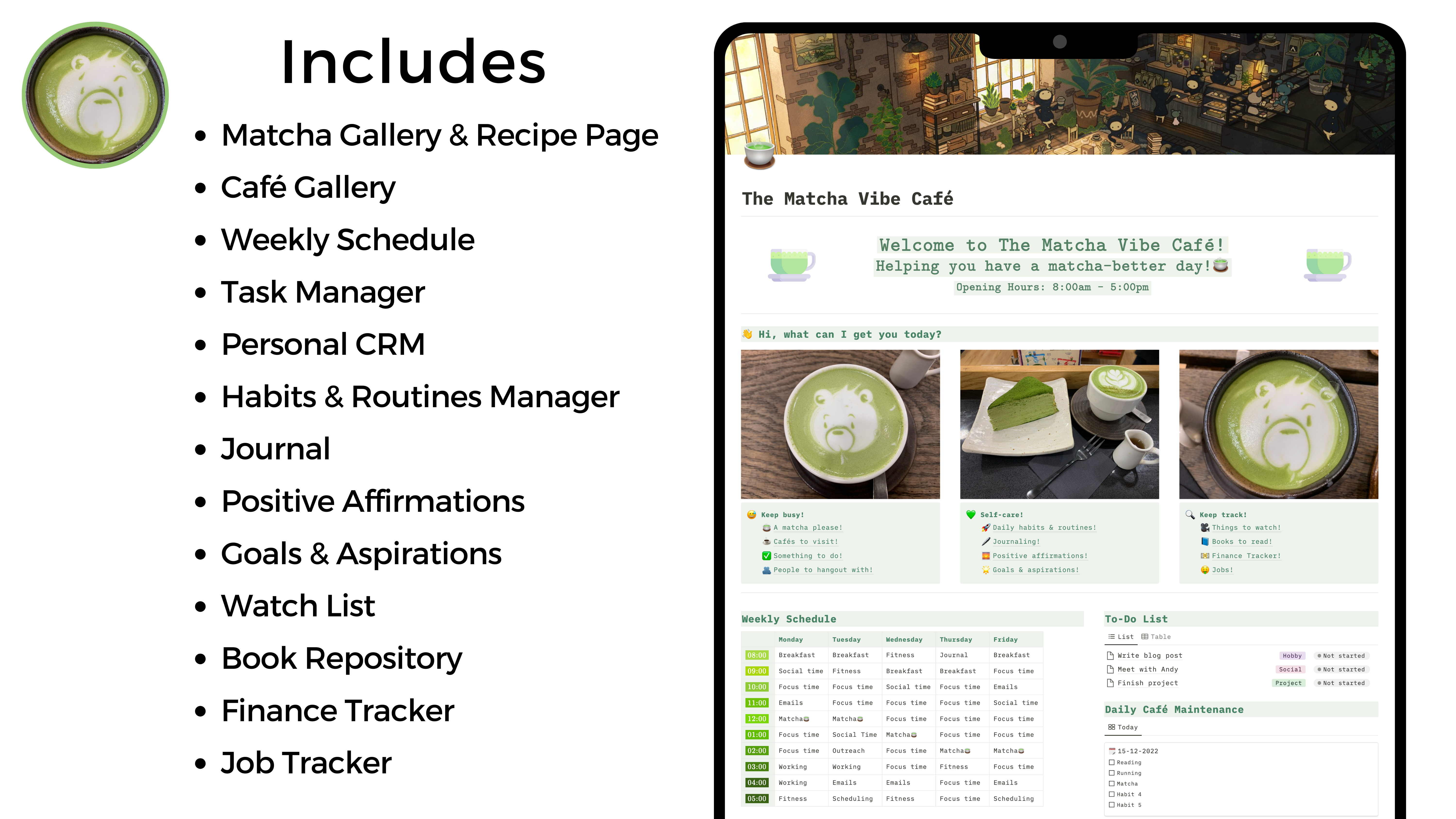 Кафе Matcha Vibe - Life Planner! media 2
