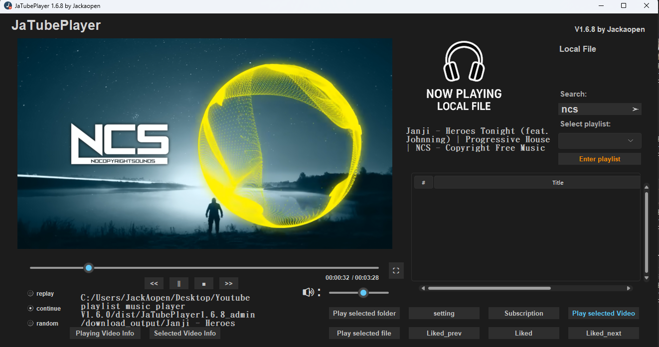 JaTubePlayer gallery image