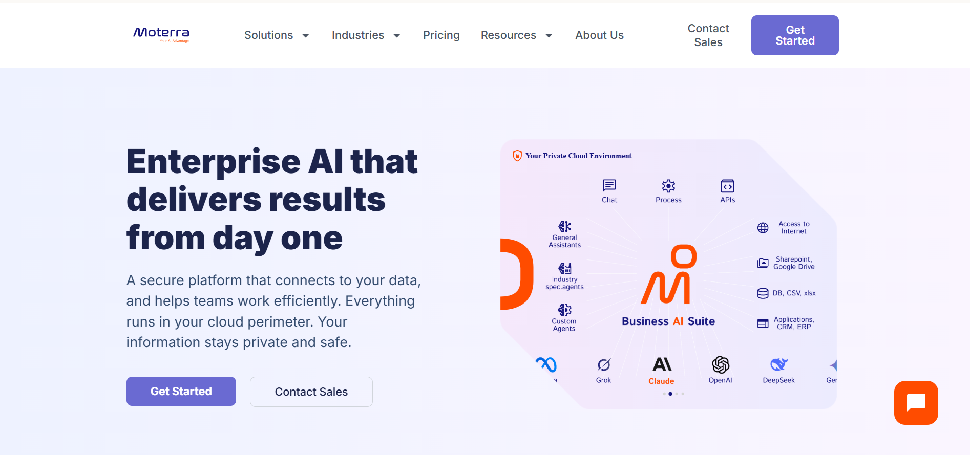 Moterra AI - Main product screenshot demonstrating key features and user interface