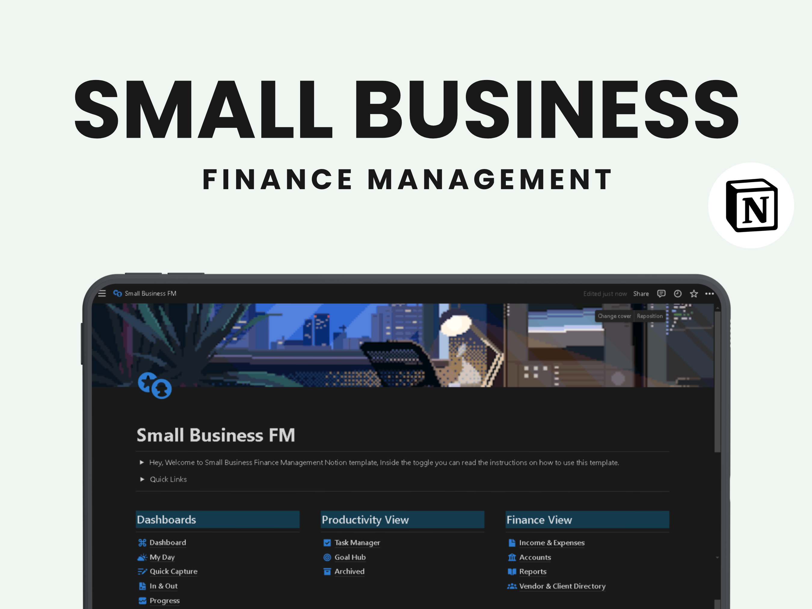 Small Business Notion Finance Tracker gallery image