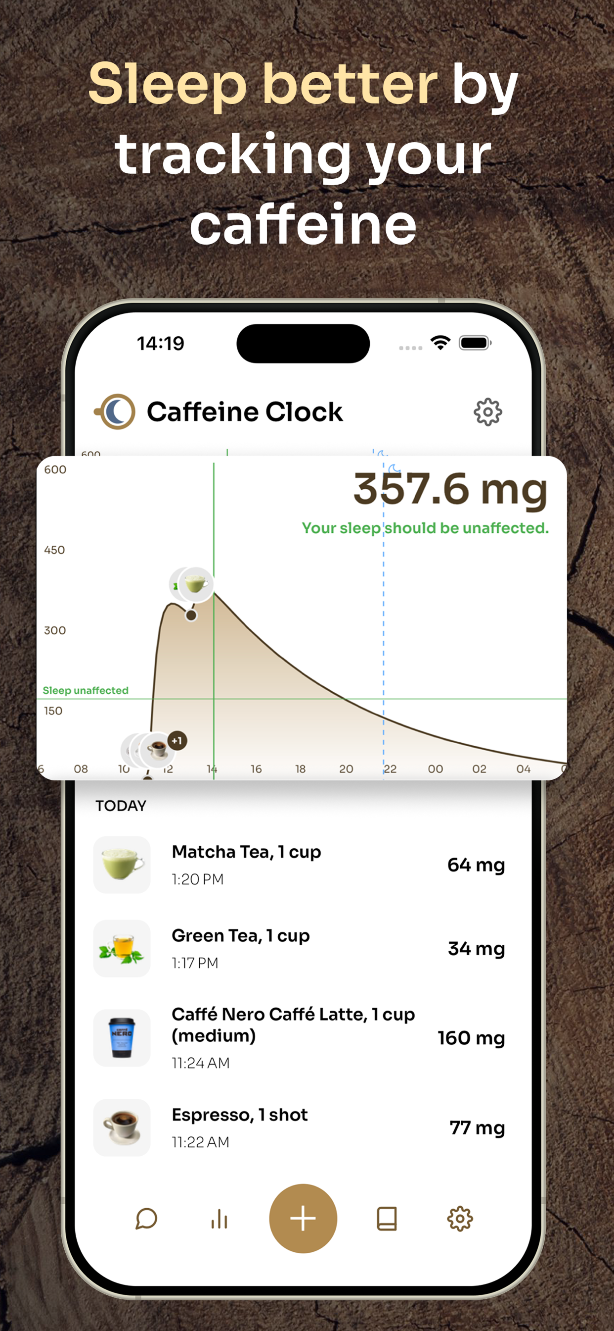 Média Horloge de caféine - Le meilleur tracker de caféine qui vous aidera à limiter la caféine. 3
