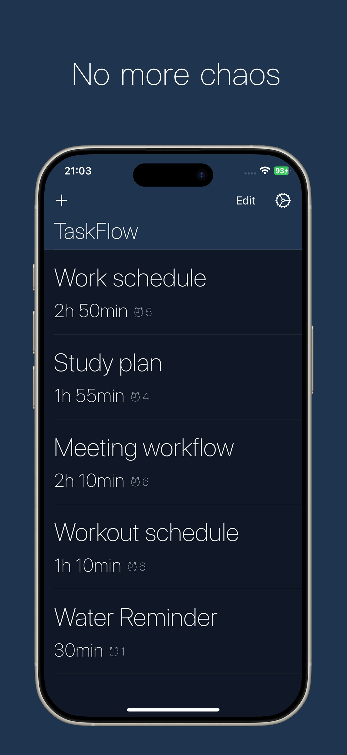 FlowTasker - Helfen Sie den Benutzern, Zeit zu verwalten und Überreinigung zu vermeiden. Medien 1